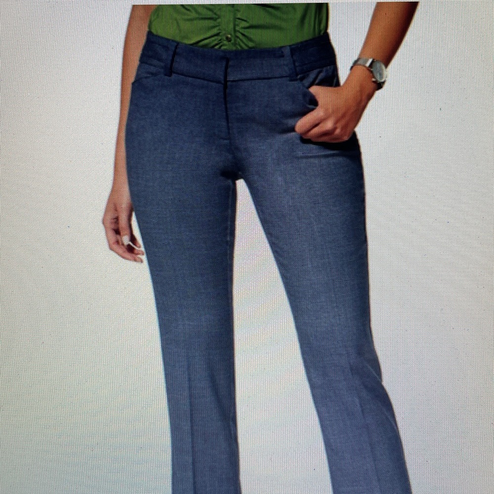 New York & Company Blue/Gray Straight Leg Women's Pants